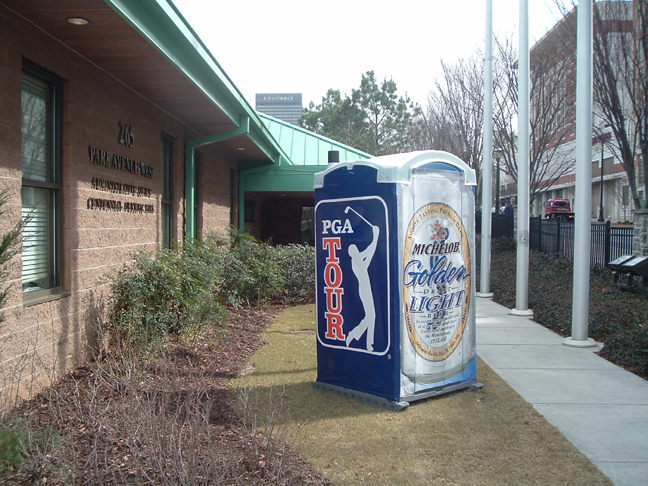 PGA Porta Potty Advertising