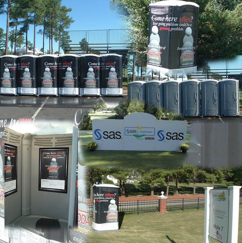 SAS Championship Portable Restroom Advertising