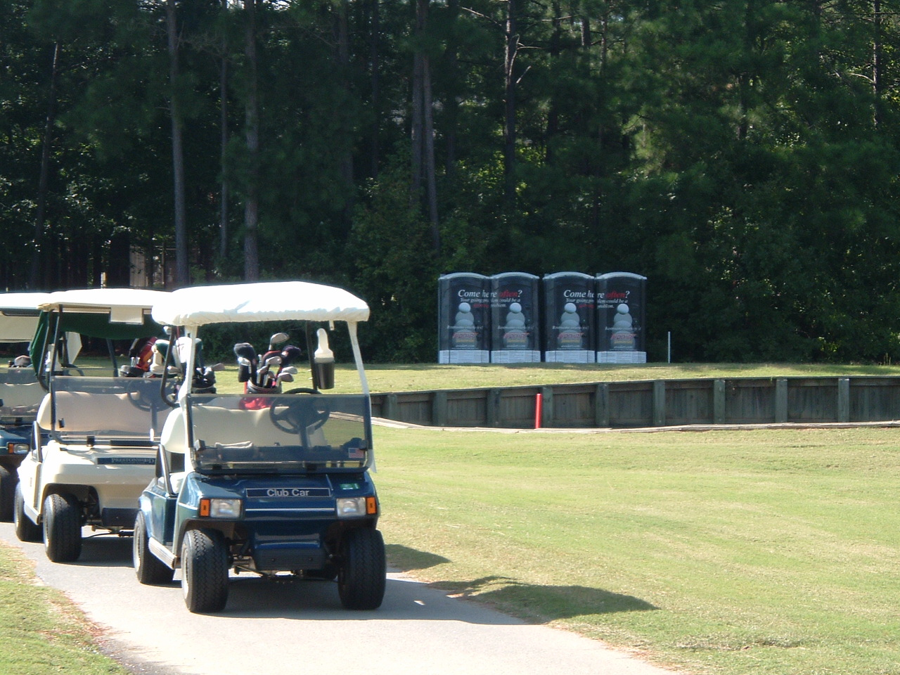 champions tour porta potty advertising