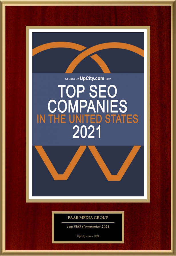 2021 Upcity Award - Best SEO Company in the United States